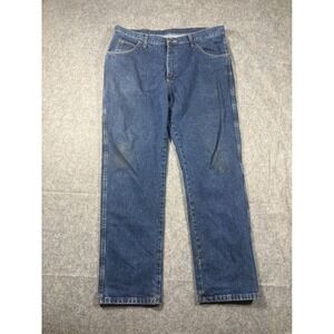 Wrangler Mens Blue Denim Regular Fit Jeans 38x32